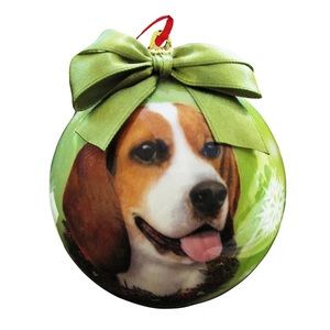 NWT beagle round Christmas ornament